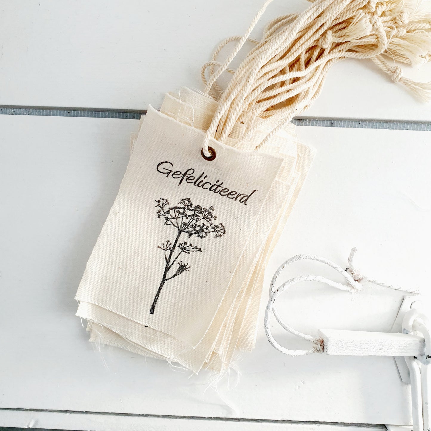 Label bereklauw gefeliciteerd - 2 stuks