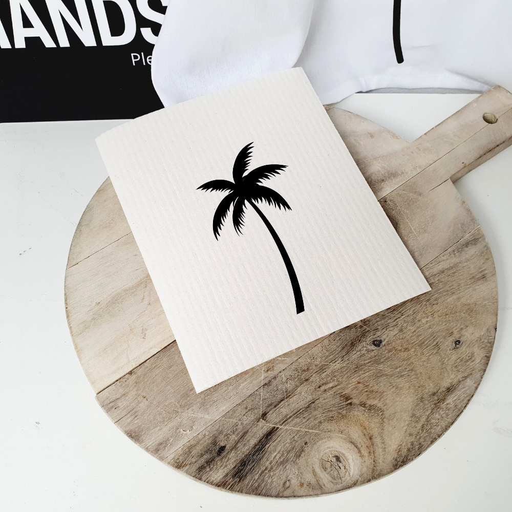 Dishcloth with palm tree print