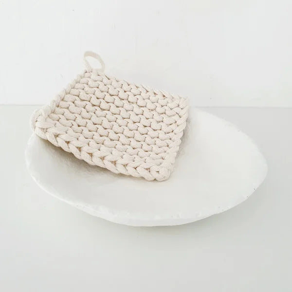 Knitted coaster
