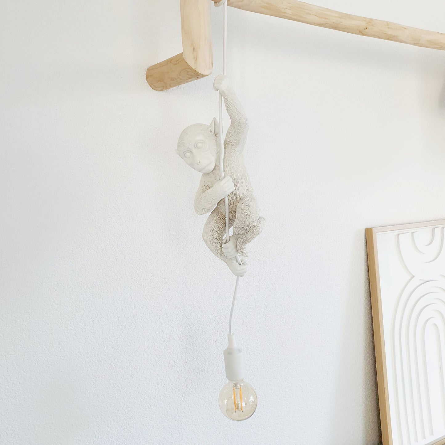Monkey white pendant lamp