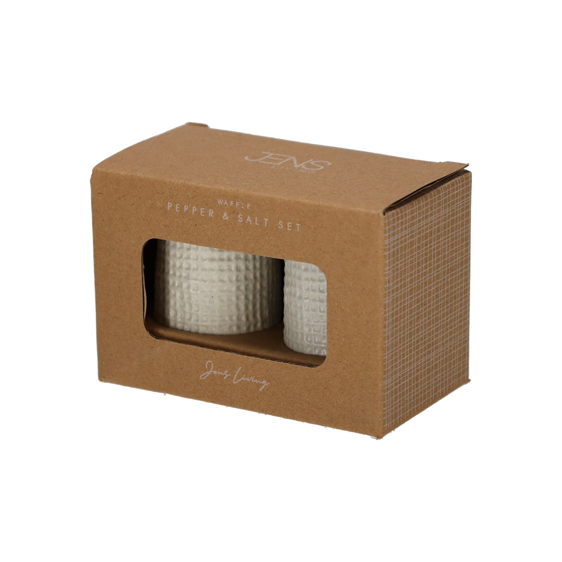 JENS Living Wafel Peper & Zout Set Steengrijs