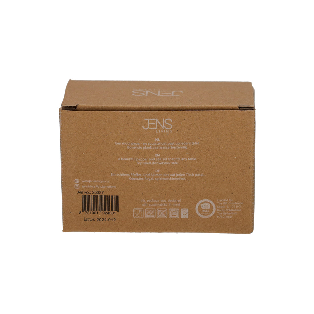 JENS Living Wafel Peper & Zout Set zwart