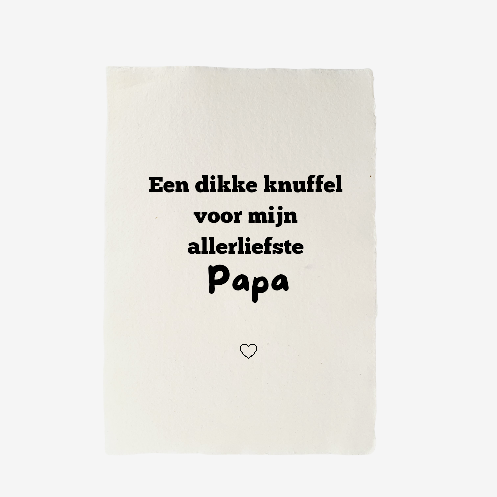 Handgeschept papier allerliefste papa