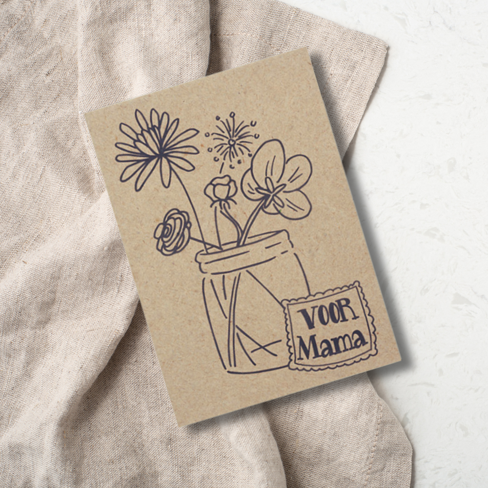 Bloeikaart met bloemenzaden - voor mama