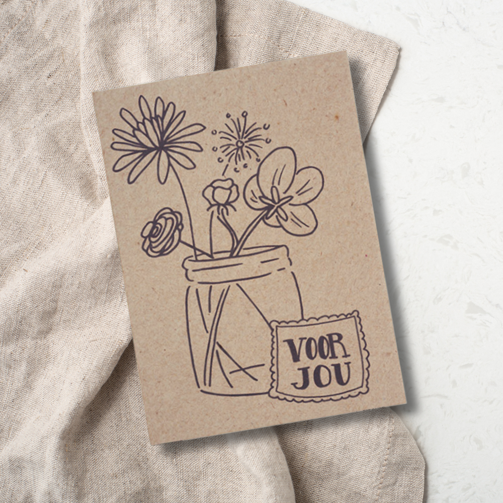 Bloeikaart met bloemenzaden - voor jou