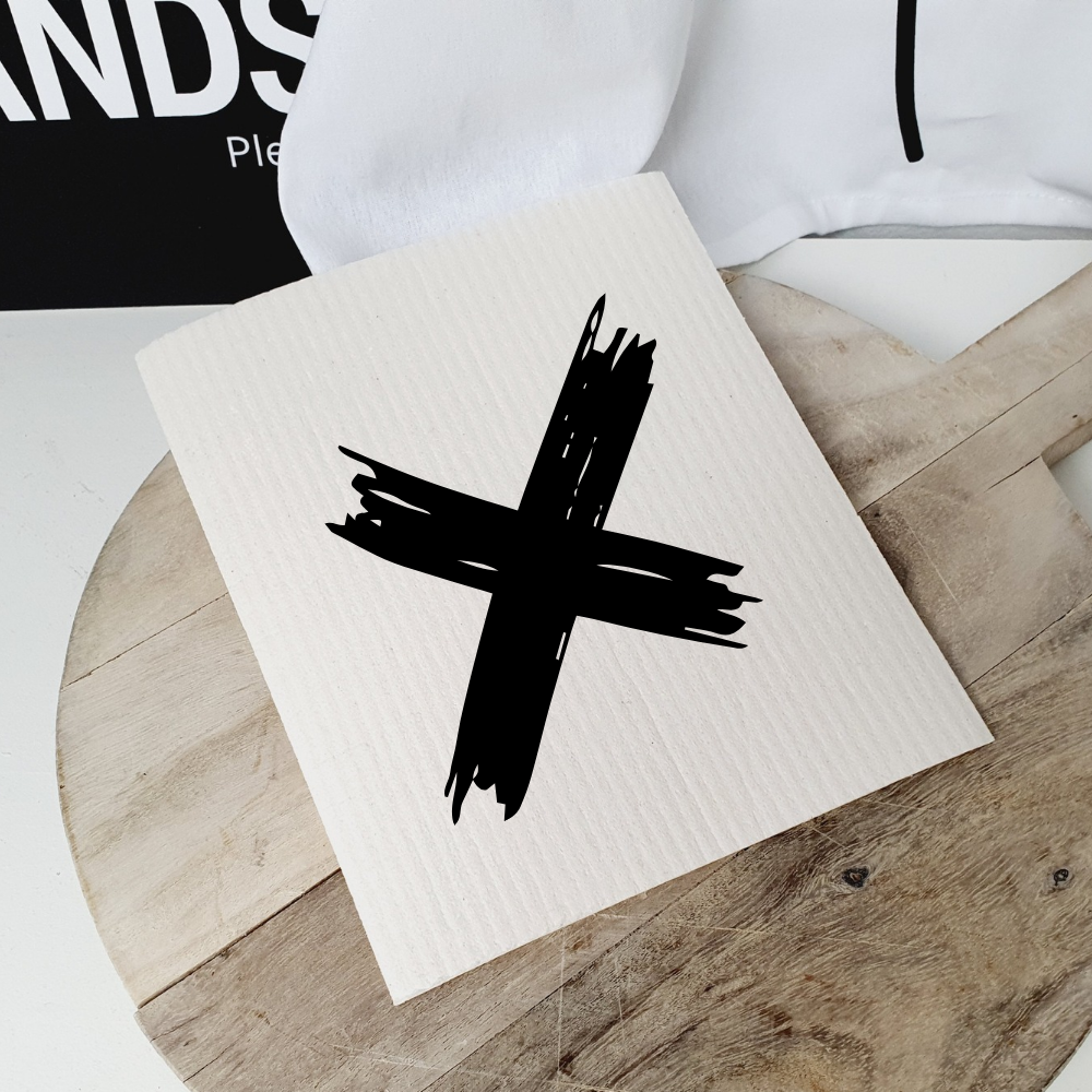 Dishcloth with X print