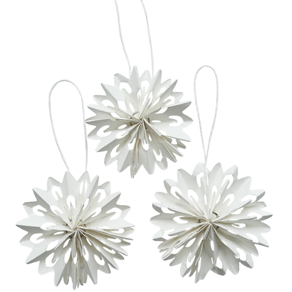 NOORDliving; Kersthanger Snowflake warm wit