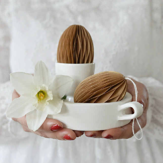 Paasei papier M bruin