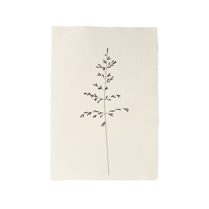 Handgeschöpftes Papier mit Igelillustration