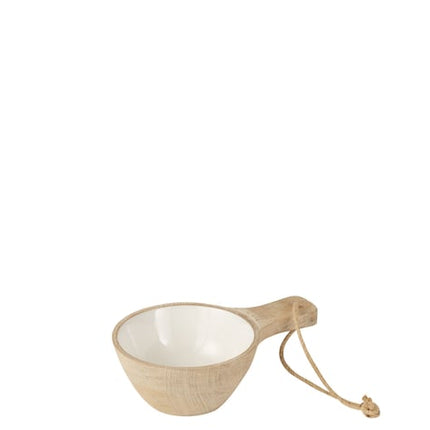 Kom met handvat mangohout