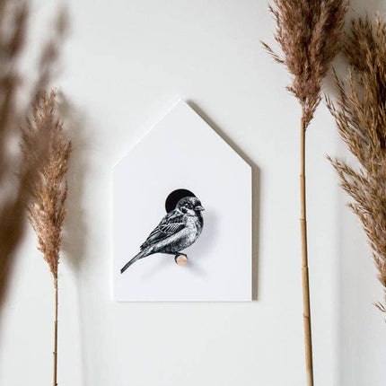 Musje met vogelhuisje