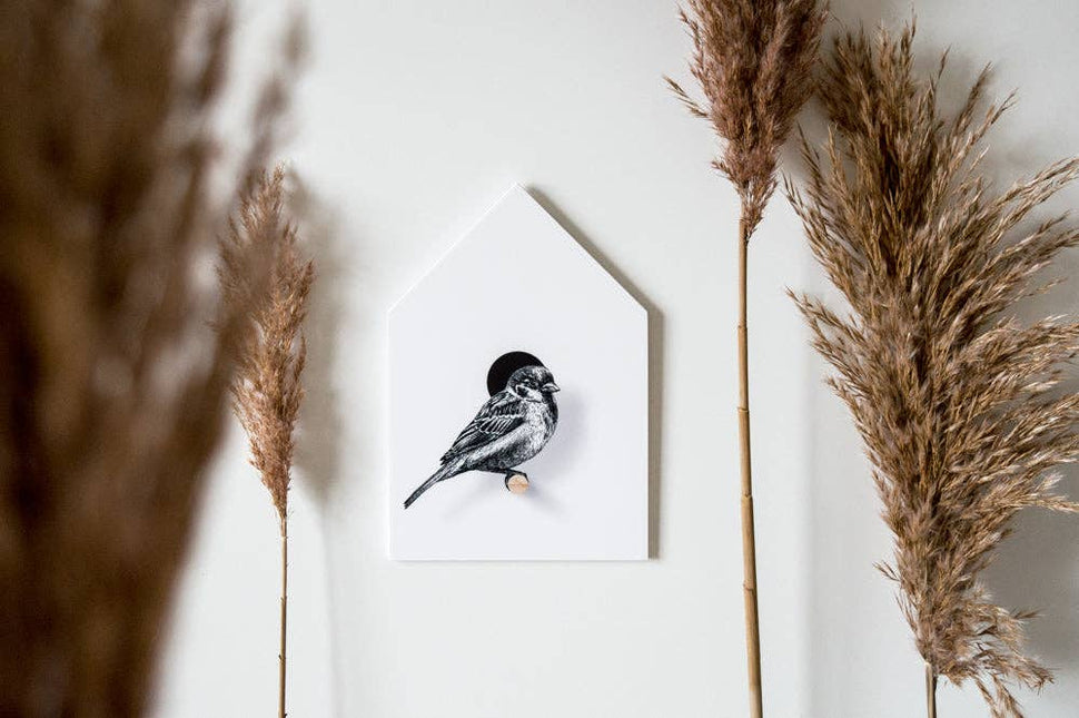 Musje met vogelhuisje