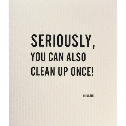 Geschirrtuch mit coolem Text