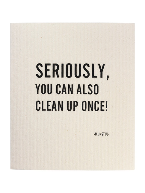 Geschirrtuch mit coolem Text