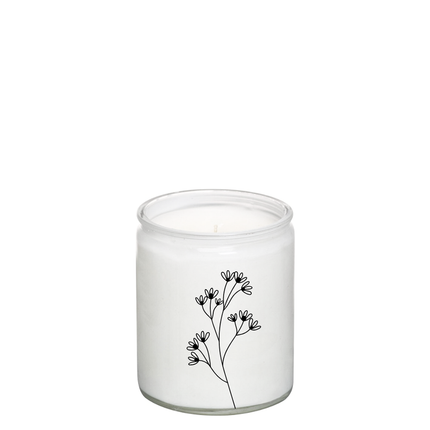 Kaars in glas bloem
