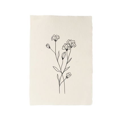 Handgeschept papier bloemen