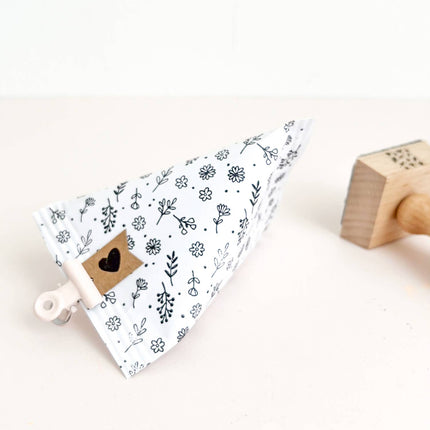 Stempel Stempelpatroon Bloemetjes | DIY Houten stempel Achtergrondstempel Bloemen