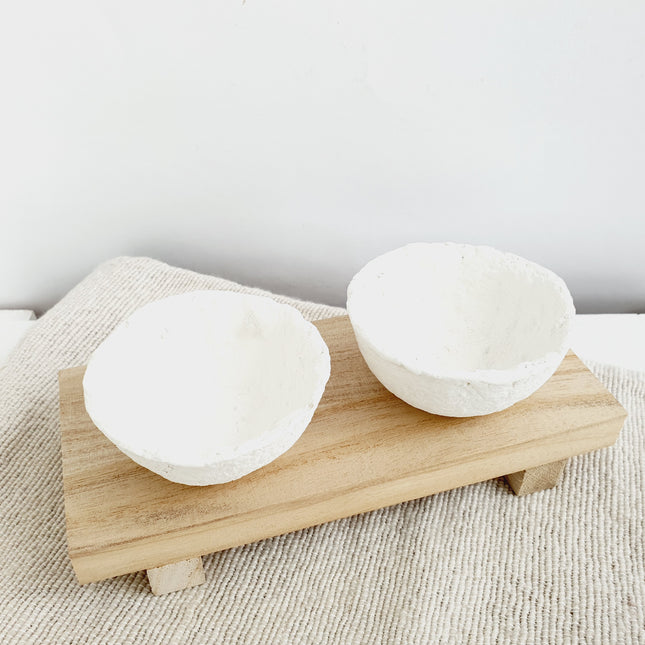 Papiermache schaaltjes set van 2