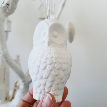 White owl pendant