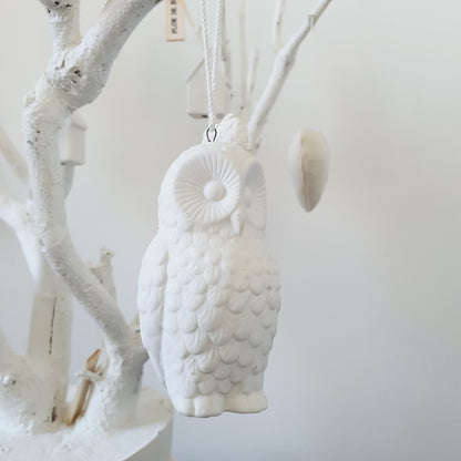 White owl pendant