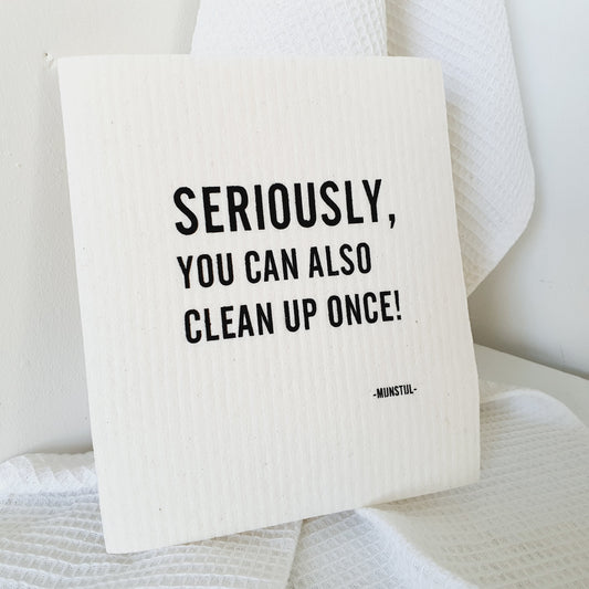 Dishcloth with cool text