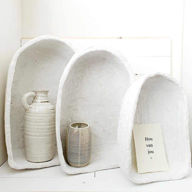 Papier-mache wandkastje S