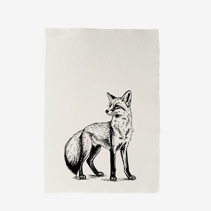 Handgeschept papier vos