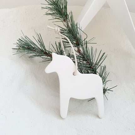 Hanger dala paardje wit