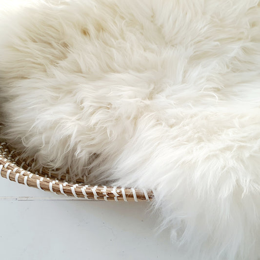 Sheepskin cream white