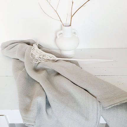 Plaid stonewashed grijs/munt