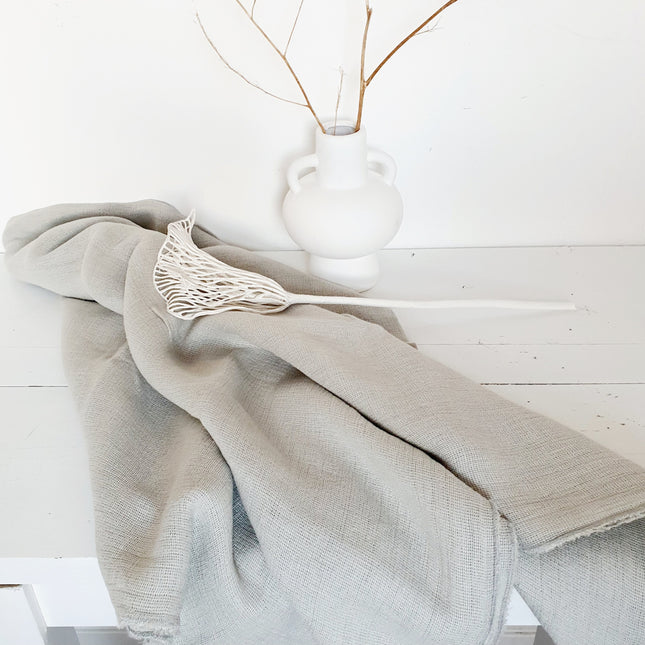 Plaid stonewashed grijs/munt