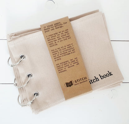 Stitched art noteboek zand