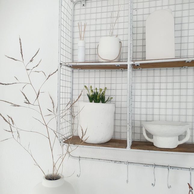 Papiermache bloempot / lepelpot