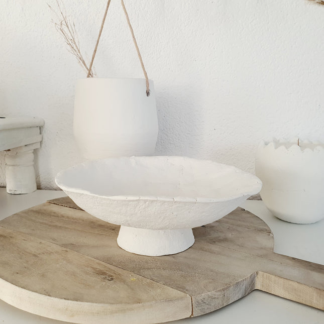 Papiermache schaaltje op voet