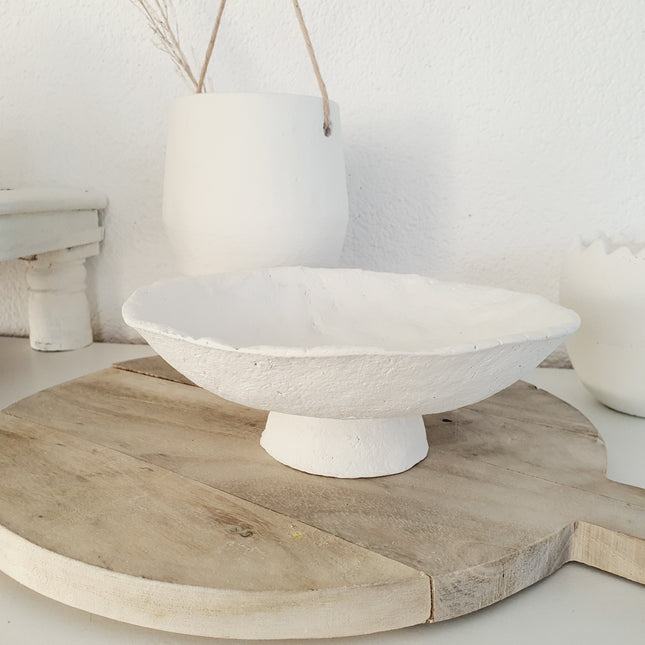 Papiermache schaaltje op voet