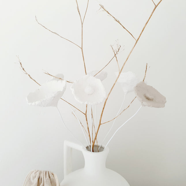 Papier-maché bloem zand