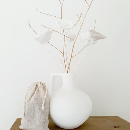 Papier-maché bloem zand