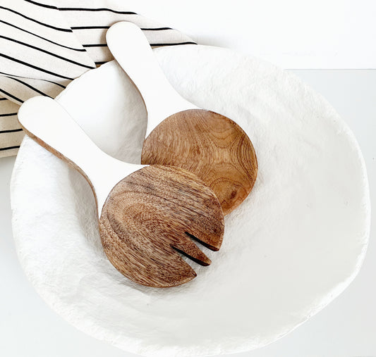 Wooden salad spoons