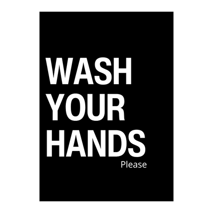 Poster A4 - wash your hands