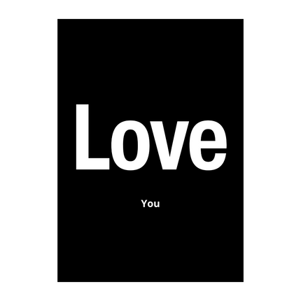 Poster A4 - LOVE you