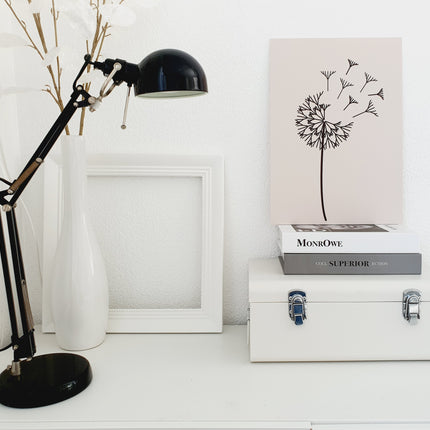 Poster A3 - paardebloem zandkleur