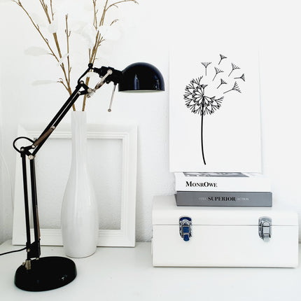 Poster A3 - paardebloem wit