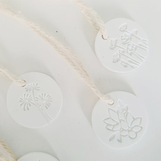Labels bloemen 5 stuks