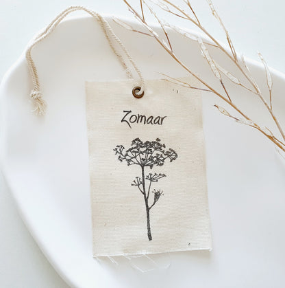 Stoffen label zomaar - 2 stuks