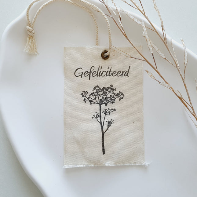 Label bereklauw gefeliciteerd - 2 stuks