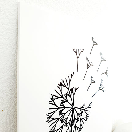 Poster A3 - paardebloem wit