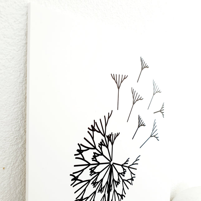 Poster A3 - paardebloem wit