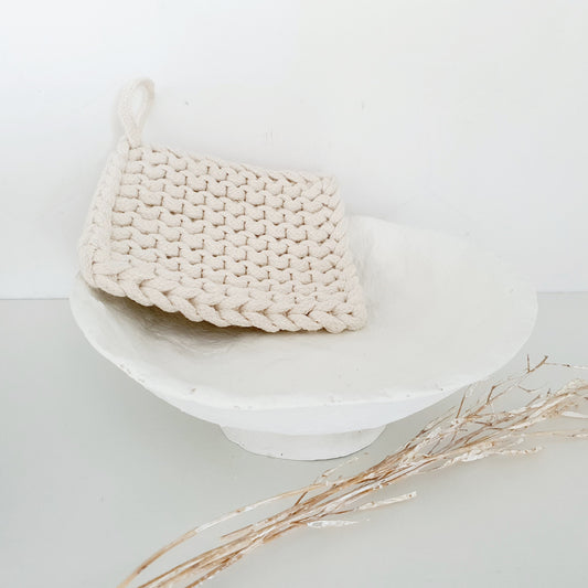 Paper mache bowl on foot
