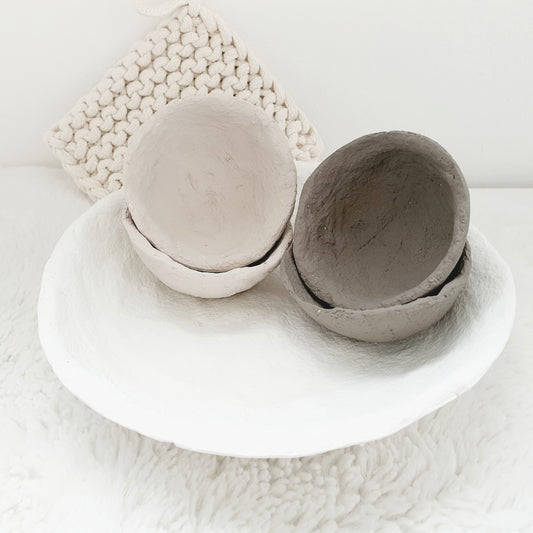 Paper mache bowls set of 2
