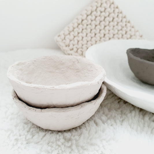 Paper mache bowls set of 2
